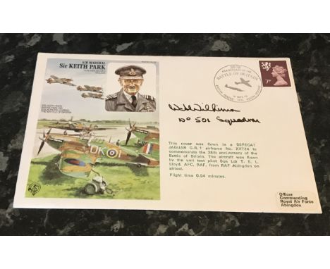 WW2 RAF Squadron Leader W A Wilkinson 501 Squadron Battle of Britain. Signed on an AM Sir Keith Park RAFM HA29 cover 1978, fl
