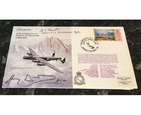 WW2 RAF Double Signed Air Chief Marshall Sir Harry Broadhurst GCB KBE DSO DFC AFC No. 111 Squadron RAF and then Group Captain