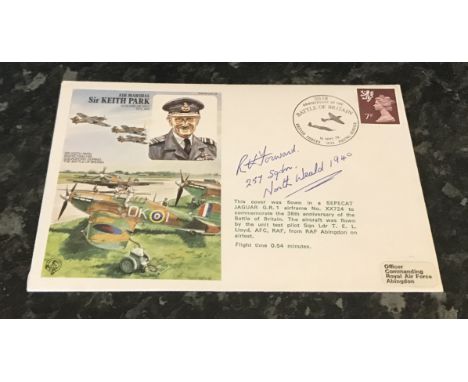 WW2 RAF R Forward 257 Squadron North Weald 1940 Battle of Britain. Signed on an AM Sir Keith Park RAFM HA29 cover 1978, flown