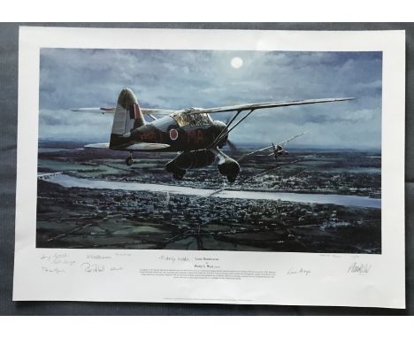 Philip E West Loire Rendezvous Artists Proof signed by 3 SOE Secret Agents and 6 RAF Lysander pilots and other 161 Sqn. Membe