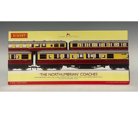 Hornby Model Railways - R4228 'The Northumbrian' Coaches coach pack boxed set, comprising buffet coach, corridor third class 