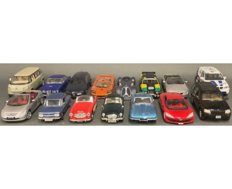 Model Cars - Corgi, 1940 BMBV2, 1/18 scale; Solido, BMW X5 1/18 scale; Sun Star, Audi Quattro Coupe, 1/18 scale; Maisto, 1965