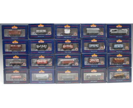 Bachmann Branch-Line Model Railways - twenty wagons/vans comprising 37-105A 'Webb, Hall &amp; Webb' 7 plank wagon; 38-160A Ba