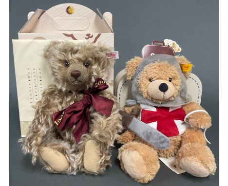 Steiff (Germany) EAN 662676 The Million Hugs replica teddy bear, copper brown, 1907 - 2007, trademark 'Steiff' button to ear 
