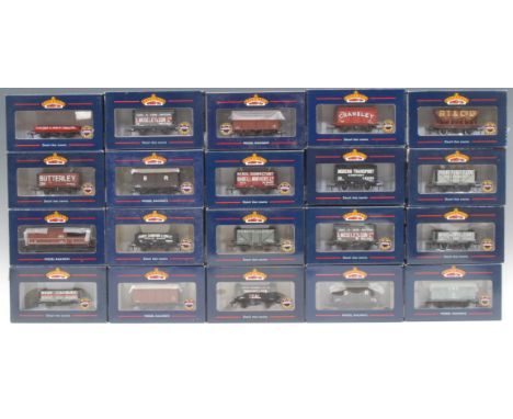 Bachmann Branch-Line Model Railways - twenty wagons/vans comprising 37-153 Quibell Brothers 8 plank wagon; 37-150 'Stewarts a