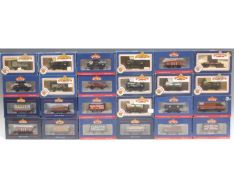 Bachmann Branch-Line Model Railways - twenty four wagons/vans comprising 37-675B Mobil 14 ton tank wagon; 33-675 'Power' tank