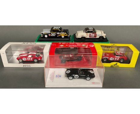 Model Cars - TSM Model Scale Miniatures, 1963 Shelby Cobra CSX2127 #12, 1/43 scale, perspex display case; KESS Scale Models, 