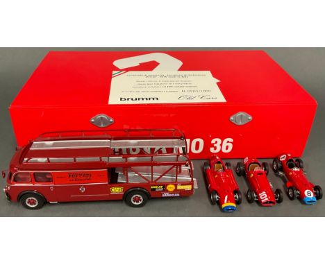 Brumm Models - RTRS02 Race Transporter Set Scuderia Ferrari G.P. Italia 1961, limited edition 263/1000, original advertising 