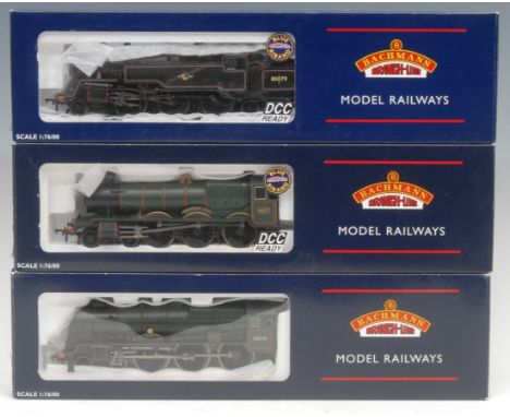 Bachmann Branch-Line Model Railways - 32-357 4MT Standard Tank 80079 BR Black Lined Late Crest locomotive, 00 gauge, boxed; 3