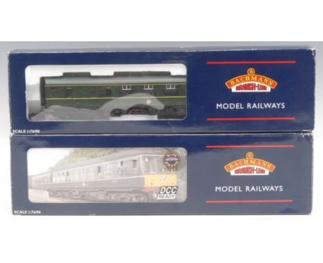 Bachmann Branch-line OO gauge model railways 'Class 108 3-car DMU locomotive, E50620, BR two tone green livery;  another simi