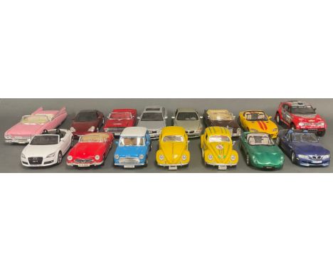 Model Cars - Maisto, Mercedes-Benz 280SE 1966, 1/18 scale; Motor Max, Audi A8, 1/18 scale; Solido, Mitsubishi Motors Pajero E