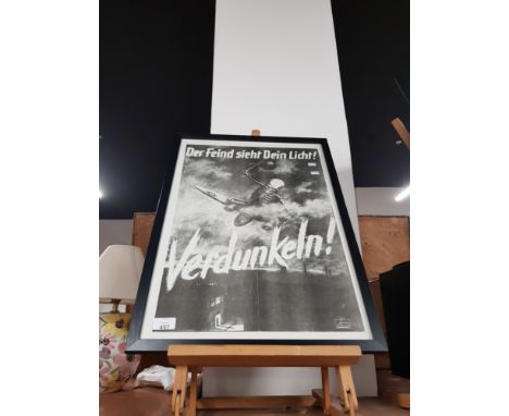 FRAMED PRINT OF GERMAN VERDUNKELN MOVIE POSTER