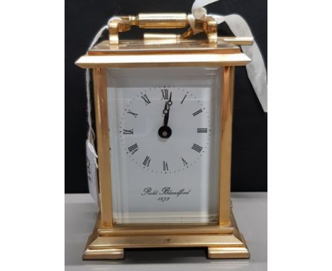 BRASS BLANDFORD CARRIAGE CLOCK