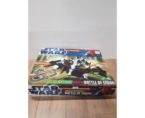 BOXED STAR WARS BATTLE OF ENDOR SCALEXTRIC