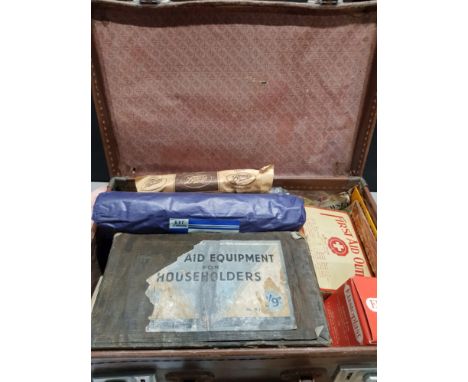 VINTAGE RODNEY BRIEFCASE CONTAINING VINTAGE FIRST AID EQUIPMENT