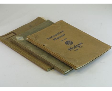 M.G. Magnette K-Type. A (March) 1933 manual for the car, 110pp with fold-out chassis plans and highly-detailed drawings and t