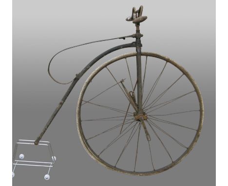 A c1875 Starley 'Ariel' Tension Wheel Bicycle A restoration project just removed from long term dry storage. It has a 38-inch