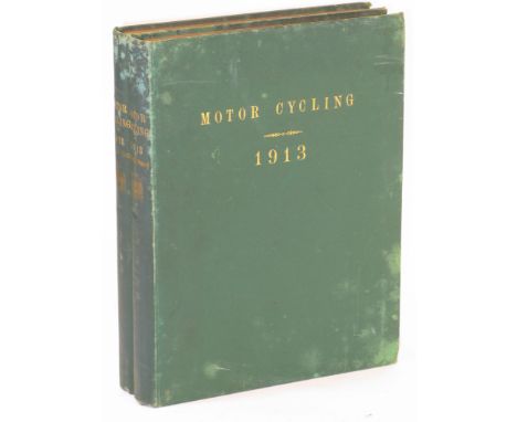 Motor Cycling Volume 7 No 169 (4th Feb 1913) to No 182 (6th May 1913) and Volume 8 No 183 to No 194 (29th July 1913). The two