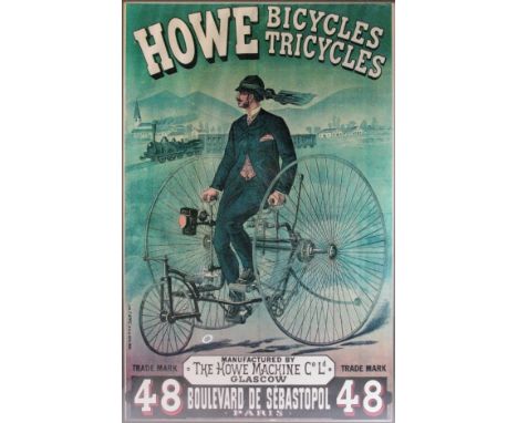 Cycling Advertising Posters Two rare and well-produced colour reproductions of vintage lithographic cycling advertising poste