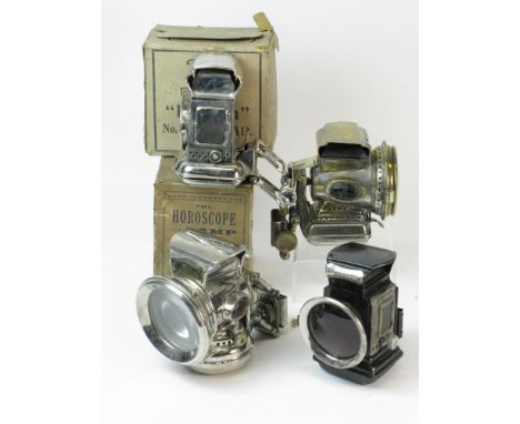 A c1912 Powell and Hanmer 'Horoscope' Oil Lamp An unused lamp with original nickel-plating and its original delivery box. Als