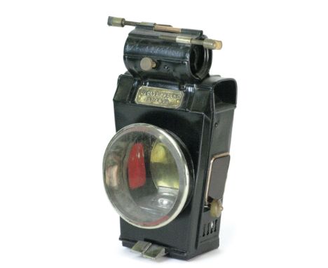 An 1882 Lucas &amp; Son 'King of the Road' Hub Lamp An oil-powered third model transitional lamp that, given its features, mu
