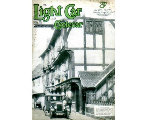 Light Car Magazine 11 good loose issues from the 1920s and 1930s, with covers and advertisements. Nos: 378, 434, 435, 773, 94