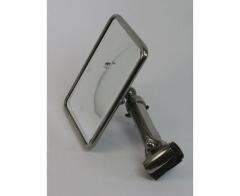 A Veteran Period Rear View Mirror A rectangle pattern and adjustable large rear view mirror of the type fitted to prestige mo