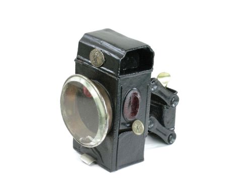 A c1886 Salsbury &amp; Sons Safety Bicycle Lamp with its correct parallel sprung rear bracket, tightening screw, undamaged Sa