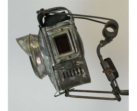 Gormully &amp; Jeffery Mfg. Co. 'Brilliant' Safety Bicycle Lamp Dating circa 1892, an unorthodox suspension lamp from this Ch
