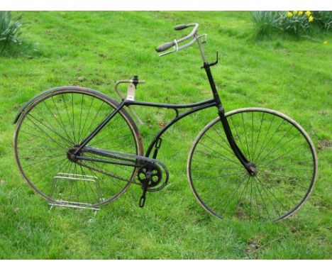 A c1889 Solid-Tyred Safety Bicycle A basically complete bicycle, just in need of refurbishment, and coming with its original 