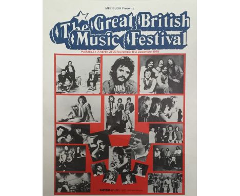 An original programme for "The Great British Music Festival", Wembley Arena, 29-30 November & 2 December 1978.