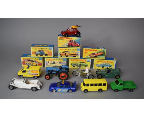 A Collection of Eight Vintage Boxed Matchbox Toys Together with Eight Play Worn Diecast Toys 