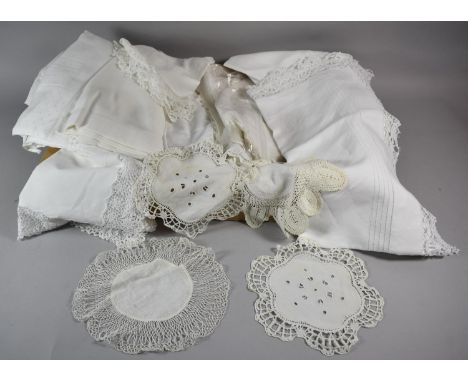 A Collection of Various Vintage Table Linens, Embroideries and Lace etc 