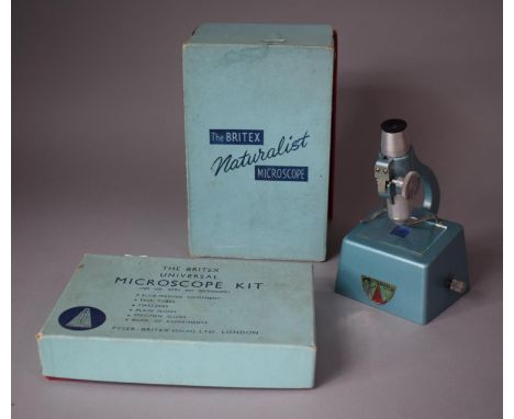 A Vintage Britex Naturalist Microscope Together with a Universal Microscope Kit 
