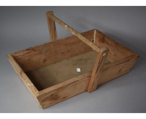 A Vintage Pine Flower Trug, 44cm long 