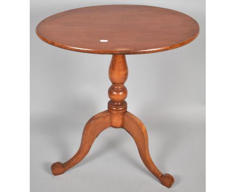 A Mid 20th Century Oval Topped Tripod Wine Table, 58cm wide 