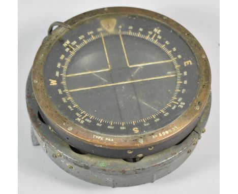 A Military Circular Type P4A Compass No.55983T, 19cm Diameter 