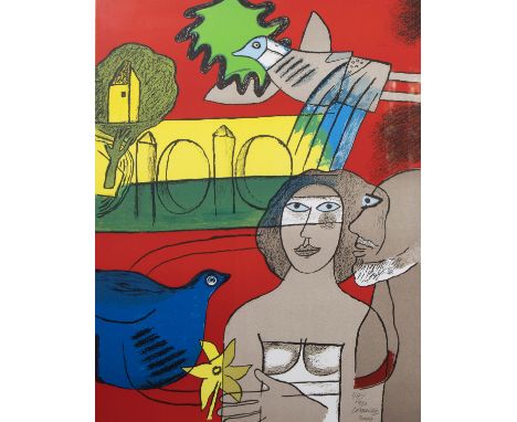 CORNEILLE (1922-2010)Lithograph 47/110, signed and dated 2001.Lithografie 47/110, getekend en gedateerd 2001.65.5 x 50.5 cm