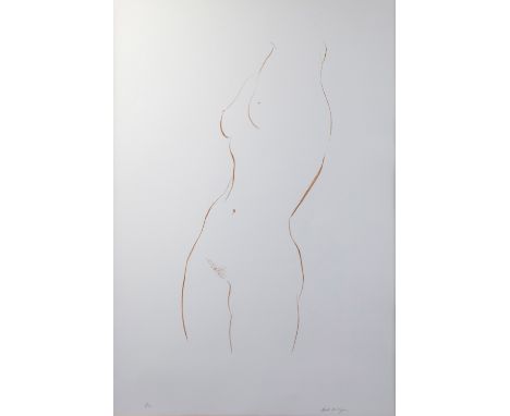 JEAN-POL (1943) - Bert DE KEYSER (1937)Lithograph Nude, numbered 6/12 and signed, with on the back a drawing of cartoonist Je