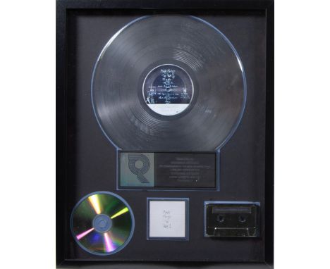 Pinck Floyd  commemorative LP 'The Wall, 'Pink Floyd - the Wall- original RIAA Hologramm Platinum Sales Music Record Award fo