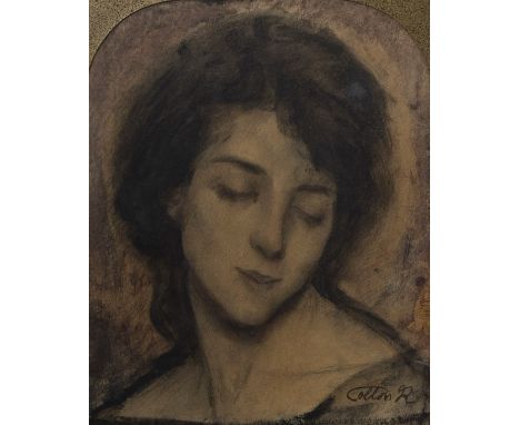 Jean Roch COLLON (1894-1951)Mixed media/drawing Woman's portrait, signed.Gemengde techniek/tekening Damesportret, getekend.29