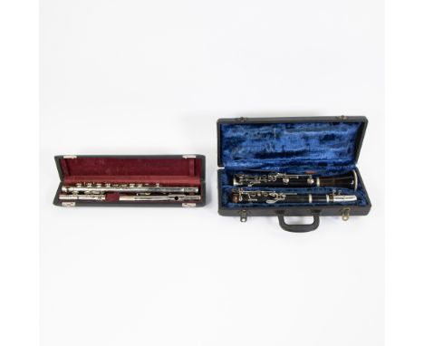 Lot Clarinet and fluteDolnet, DLP Paris, Made in France + Prof. Orfeo Borgani, Macerata, Italy