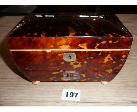 Tortoiseshell tea caddy