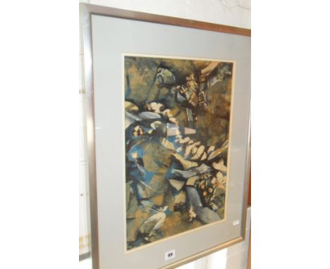 Colour print titled "Cascade" after Archie Williams