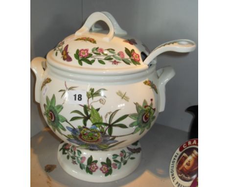 Portmeirion pottery Botanic Garden lidded soup tureen & ladle