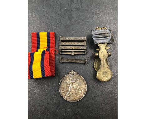 A SOUTH AFRICA 1901, ORANGE FREESTATE, RHODESIA CAPE COLONY MEDAL PRESENTED TO: 10984 PTE W. GILMORE, 60TH COY 17TH IMP. YEO,