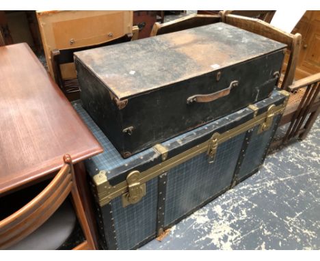 A CABIN TRUNK AND A TOOL BOX 