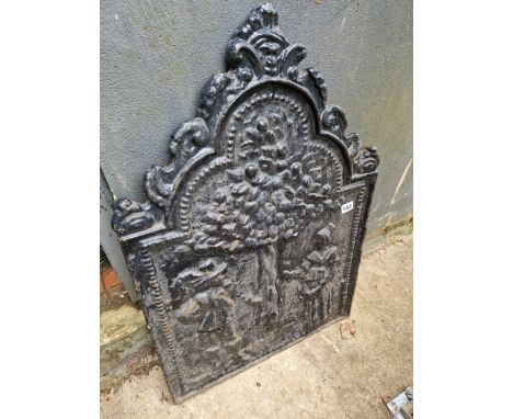 CAST IRON DECORATIVE PANEL.
