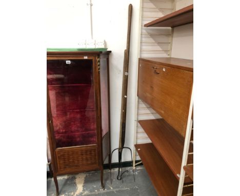 A PITCH FORK AND A SHEPHERD CROOK 