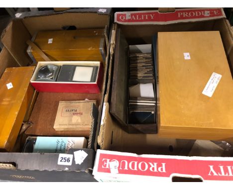 SLIDE VIEWER AND PREPARATION EQUIPMENT TOGETHER WITH SLIDES AND MAGIC LANTERN PHOTOGRAPHIC SLIDES